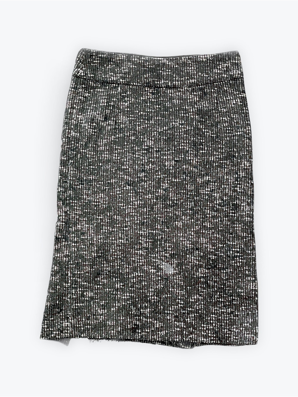 Women's Black & Whit Knit Pencil Skirt